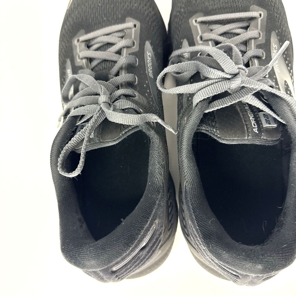 Brooks Mens 10.5 Adrenaline GTS 22 Running Shoes Black/Ebony Wide E 1103662E020 - Picture 8 of 11